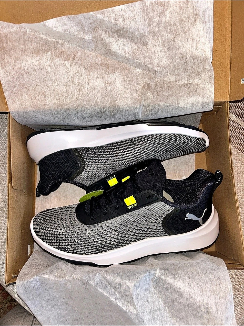 Brand New Puma Fusion Crush Sport Athletic Shoes Black & Gray US 13
